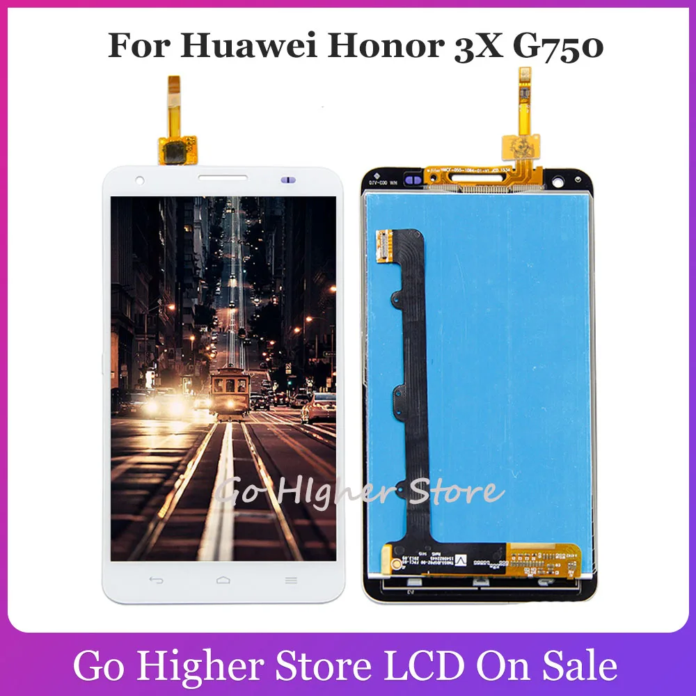 Для Huawei Honor 3X G750 ЖК-дисплей дигитайзер сенсорный экран в сборе Запасная часть |