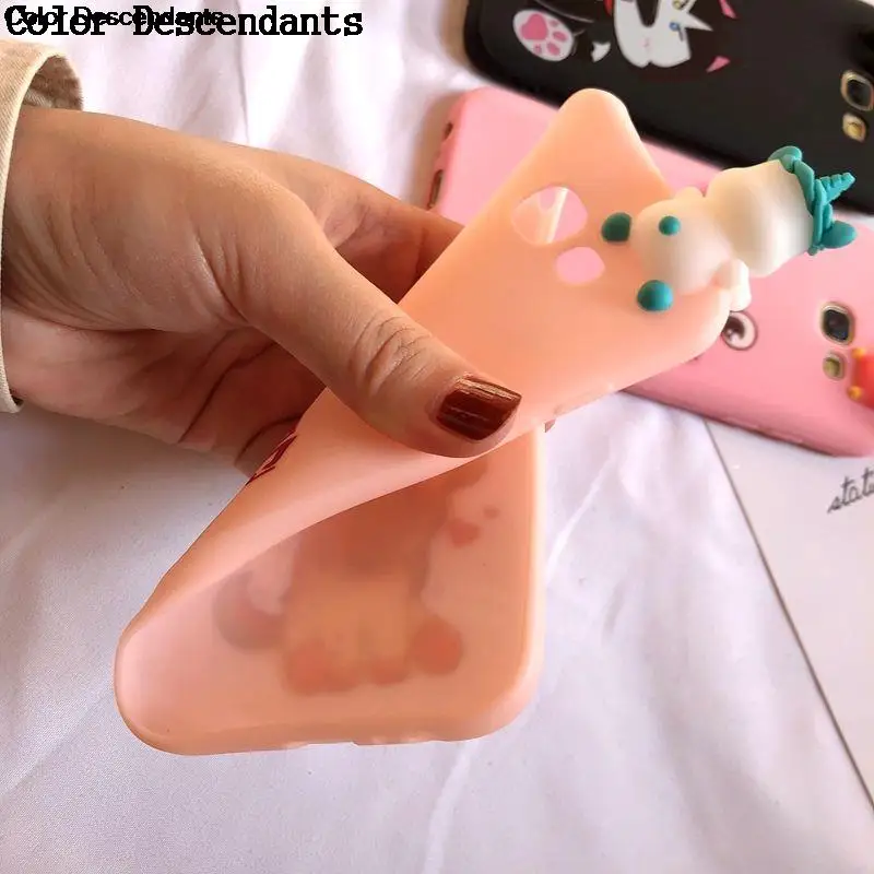 Чехол A30 A50 M10 M20 3D для Etui Samsung Galaxy A6 A7 A8 A9 2018 чехол Kawaii Bear Unicorn A3 A5 2017 чехлы - купить по