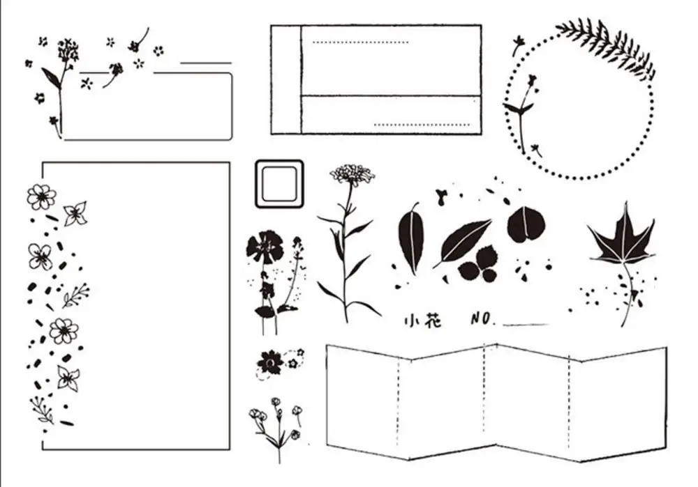 Прозрачные силиконовые штампы с цветами для скрапбукинга/изготовления