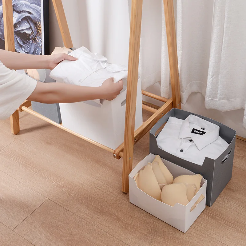 

1PC PP Hollow Underwear Bra Storage Box Drawer Closet Organizers Boxes For Scarfs Socks Desktop Cosmetic Sundries Finishing Box