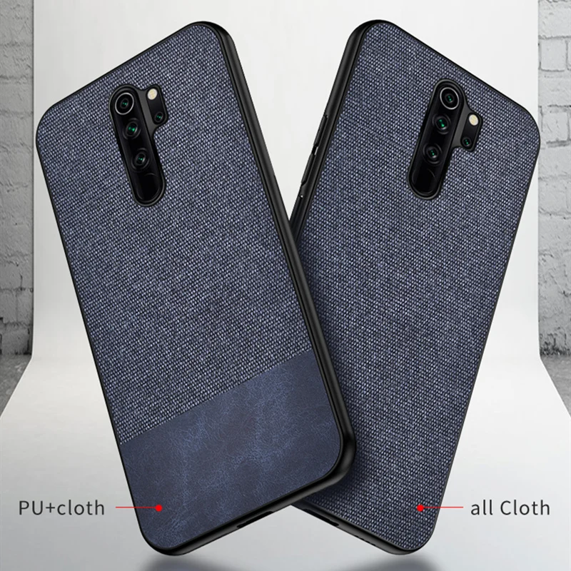 Чехол для Xiaomi Redmi Note 8 Pro тканевый силиконовый мягкий чехол с полной защитой Rezzol