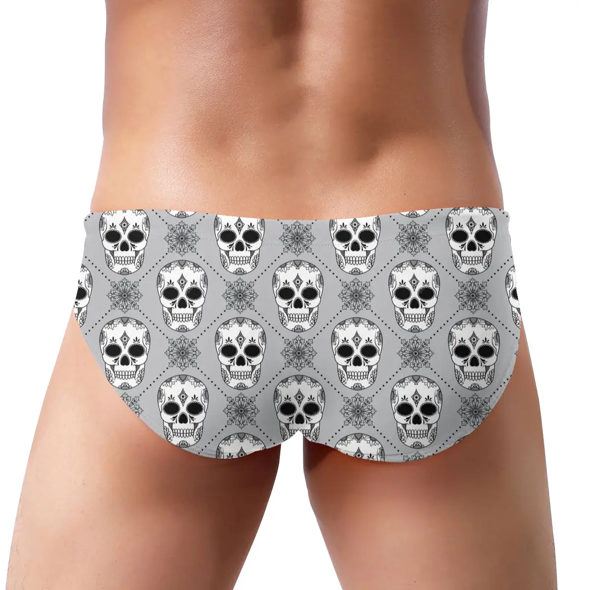 

Hot Swimwear Skull Decor Men Sexy Bikini Mens Swimsuits Swimming Briefs Surfing Trunks Homme Swim