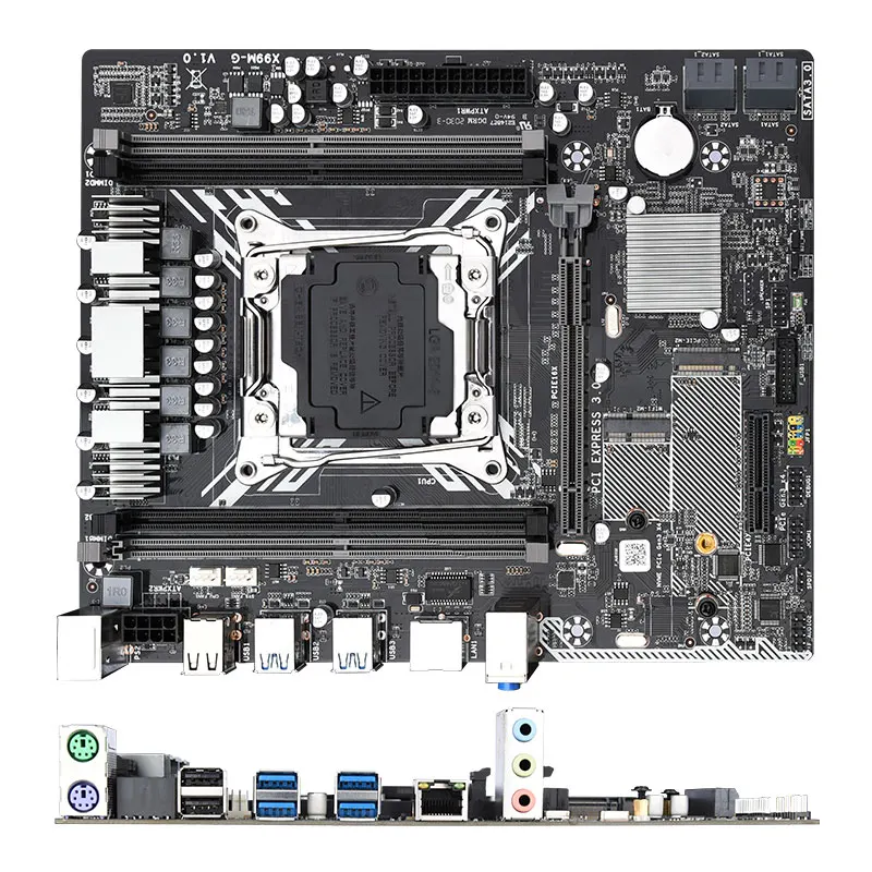 X99 мг материнская плата с E5 2680v3 Процессор и 2*8 ГБ DDR4 2133 МГц памяти NVME M.2 SSD Wi-Fi Слот