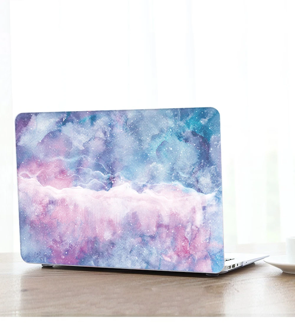 Матовый Жесткий чехол для ноутбука с мраморным рисунком клавиатуры набор Apple Macbook