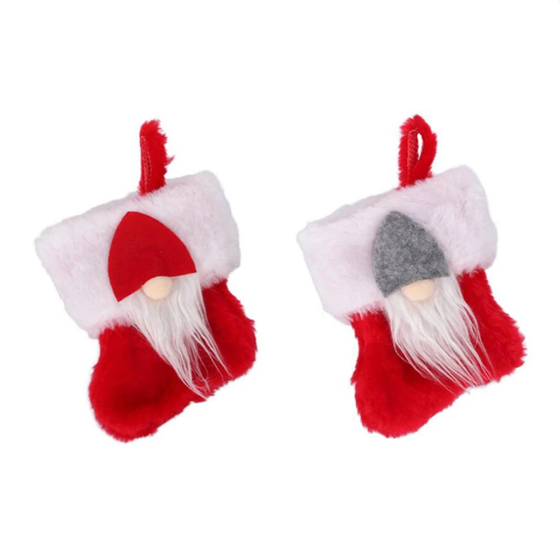 Рождественские носки украшения печенья DIY мешок Рождество Новый год вечерние для