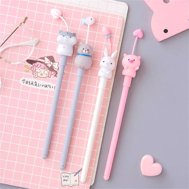 С изображением героев из мультфильмов 1 штука Животные гелевая ручка с милым