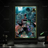 batmanjoker movie poster abstract painting posters and prints comic wall art canvas pictures for living room decor gift frame
