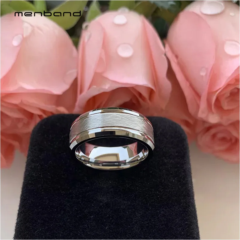 Кольцо обручальное мужское 8 мм со скошенными зубьями | Украшения и аксессуары