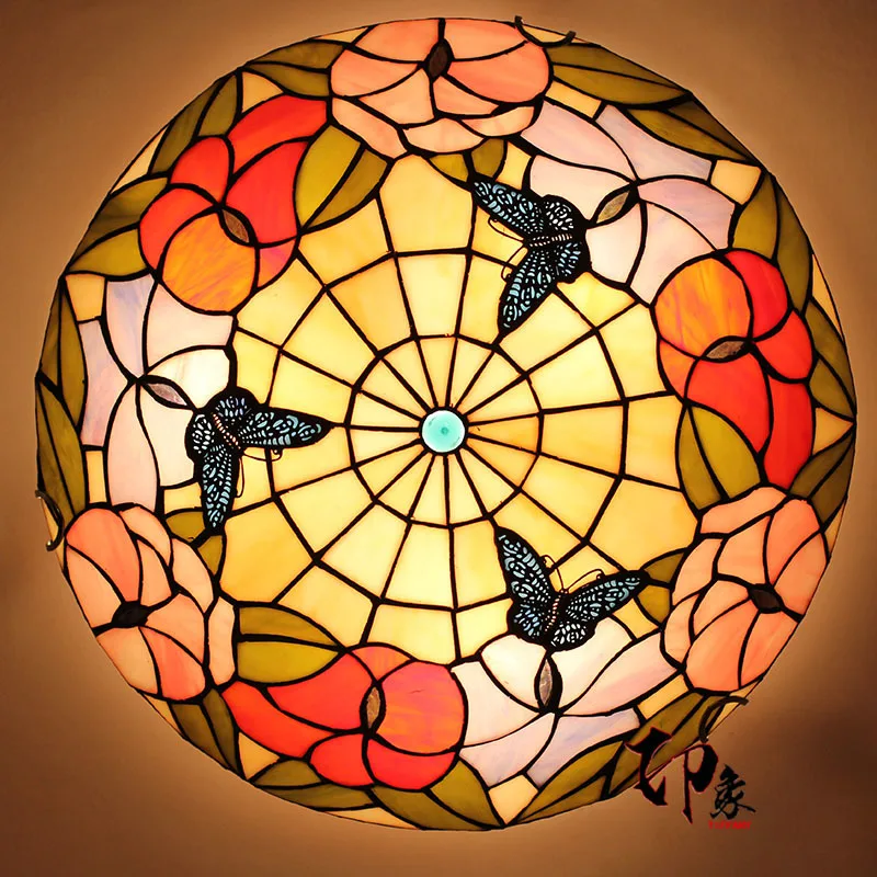 Европейский 16-дюймовый светодиодный потолочный светильник в форме бабочки E27