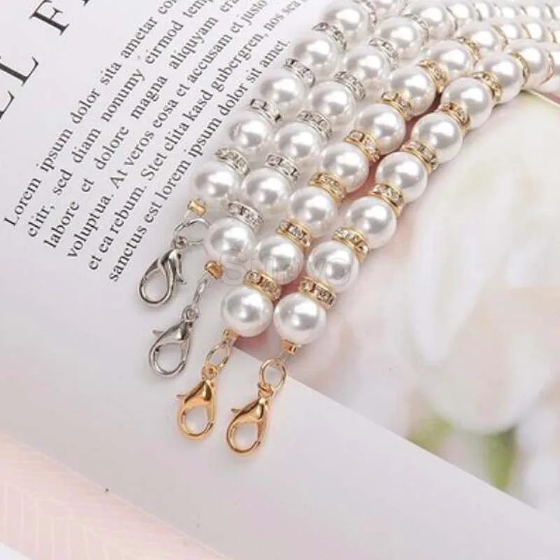 Женские шнурки с жемчугом Нескользящие на высоком каблуке без завязывания