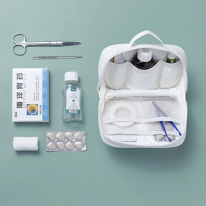 Водонепроницаемый аптечка портативный контейнер для таблеток термометр маска