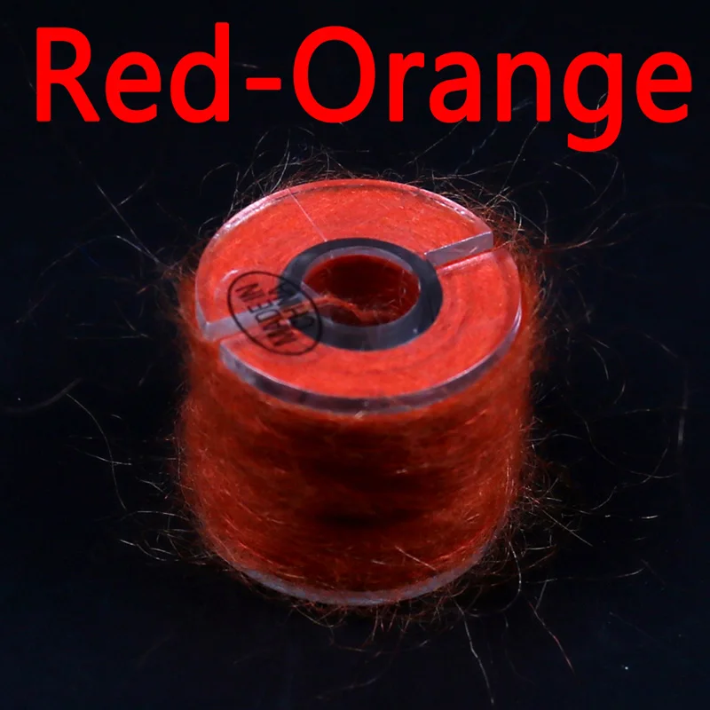 Red Orange Bimoo 1 Катушка Nymph Scud муха Связывание Dubbing Line Dub для рыбалки муха Материал корпуса розовый серый оливковый оранжевый и т. Д - Цвет: Red Orange