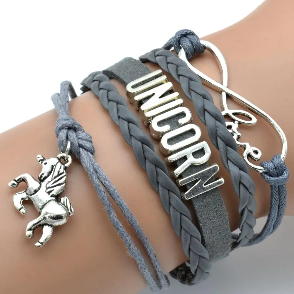 Фабрика DIY Ювелирные изделия из цинкового сплава Бесконечность любовь Единорог