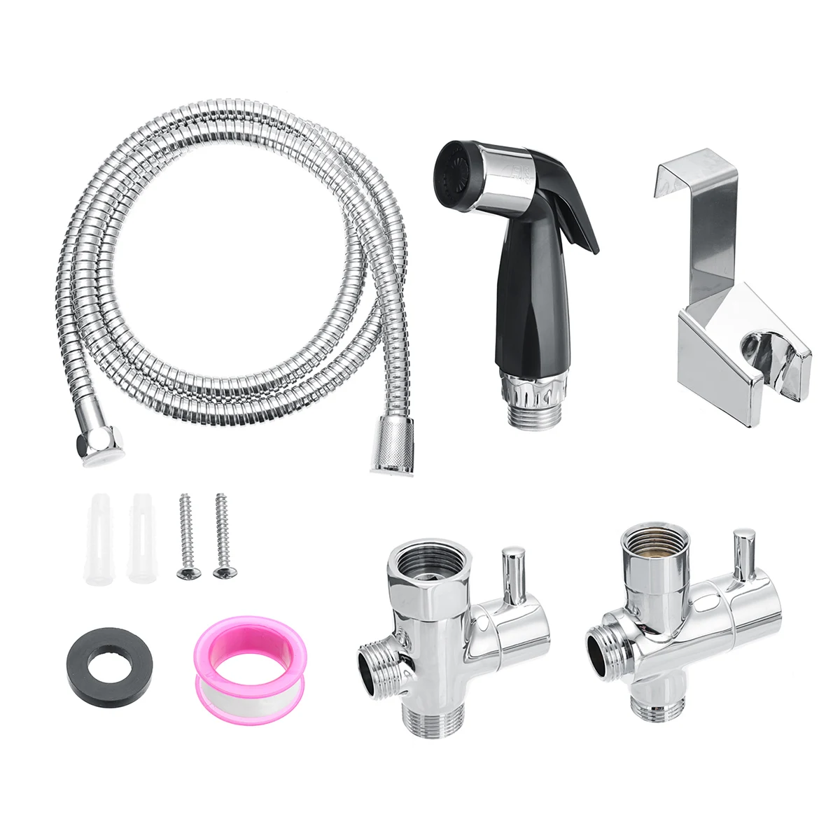 

New Handheld Shower Head Holder Bidet Toilet Sprayer Set Kit Hose Shattaf Adapter Home Wash Bidet Sprayer Set Accessories