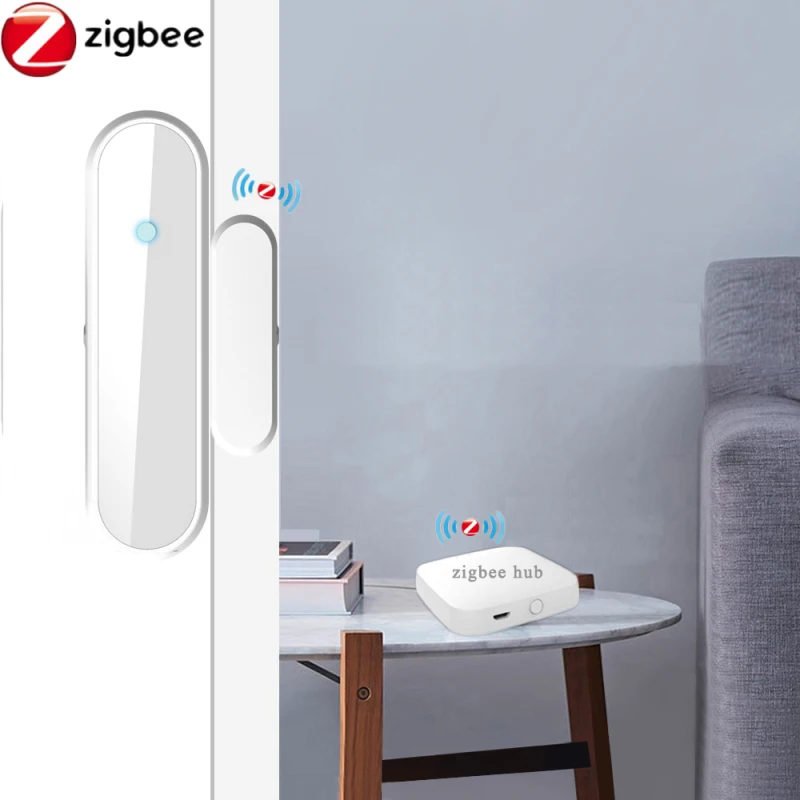 Умный датчик открытия/закрытия дверей Zigbee WiFi для двери приложение Tuya /Smartlife Wi-Fi