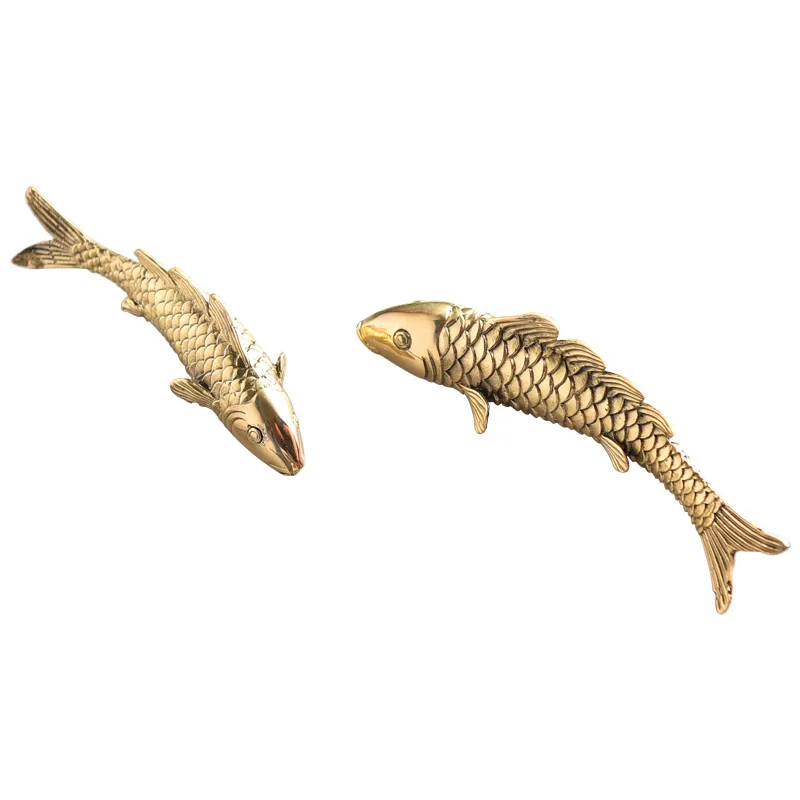 Креативная Медная скульптура кои ремесла Украшение стен медное украшение для