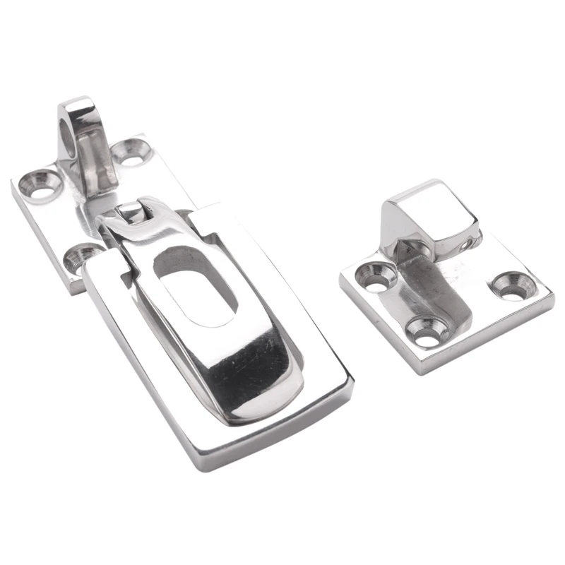 

HOT SALE 2Pcs 316 Stainless Steel Lockable Latch Marine Boat Door Lock Latch Anti-Rattle Fastener Clamp