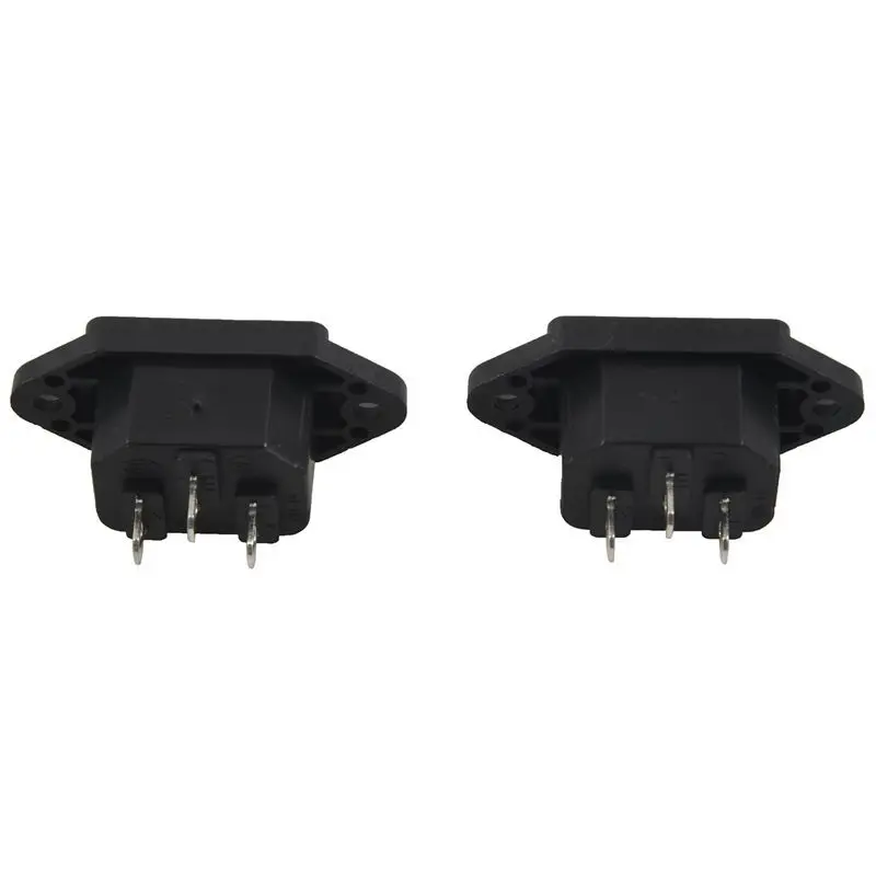 Винтовое крепление 3 штифта IEC320 C14 Входная розетка питания AC 250V 10A Черная упаковка