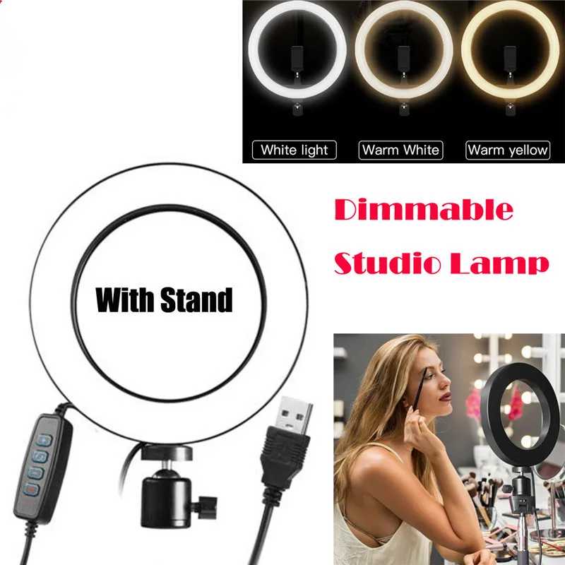 Светодиодный светильник кольцо для студийной фотосъемки и видеосъемки с