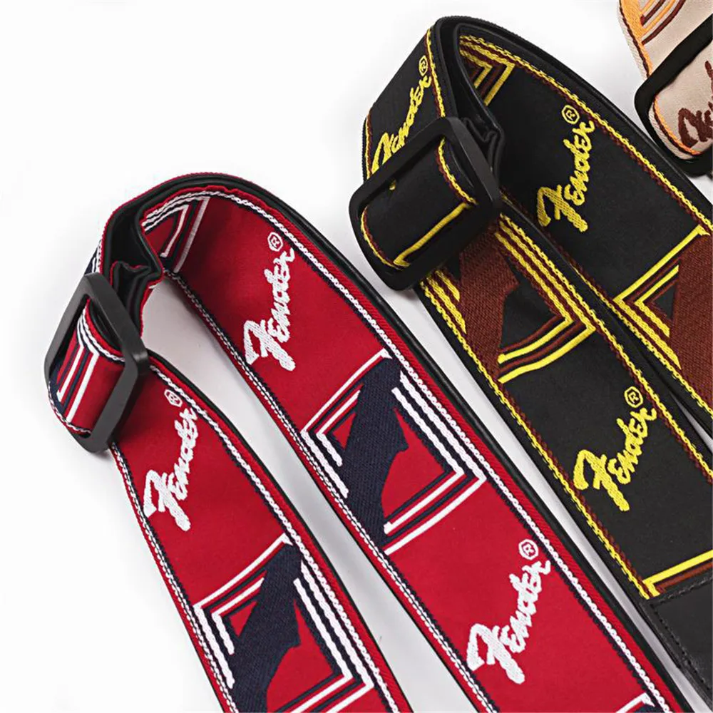 Регулируемый гитарный ремень клип ремень, гитара Fender ремень с кожаными концами электрическая Народная гитара Гавайские гитары универсальные акустические аксессуары