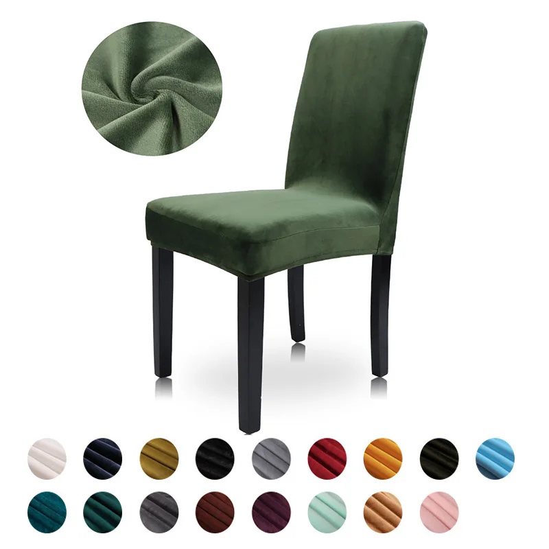 

Твердые Цвет бархатные уплотненные теплые леггинсы с эластичной резинкой; Обеденная чехлы на стулья Housse кресло Giovanni для De барный стул сиден...