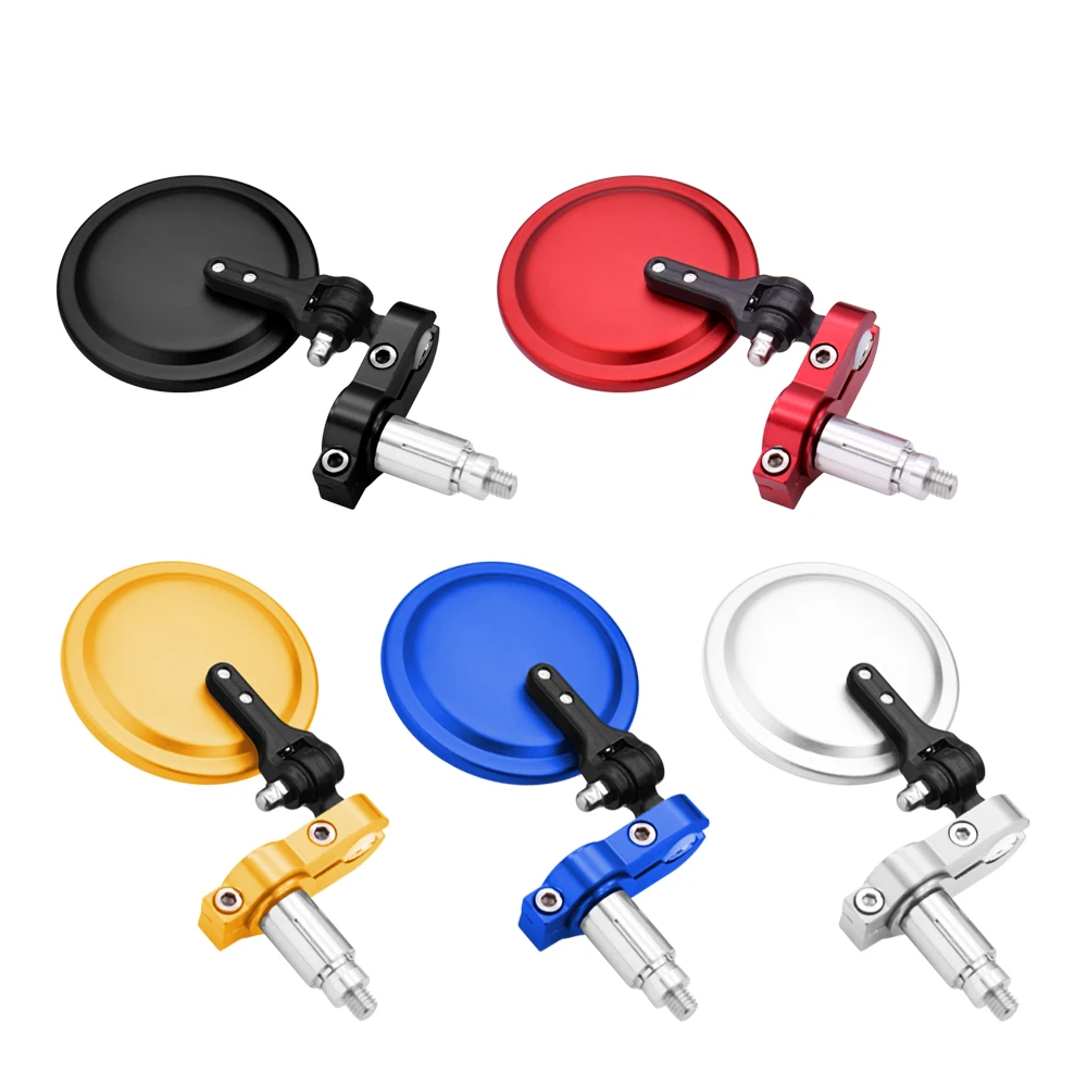 Универсальный мотоцикл ручка Зеркальный Алюминиевый Бар Конец Зеркала заднего