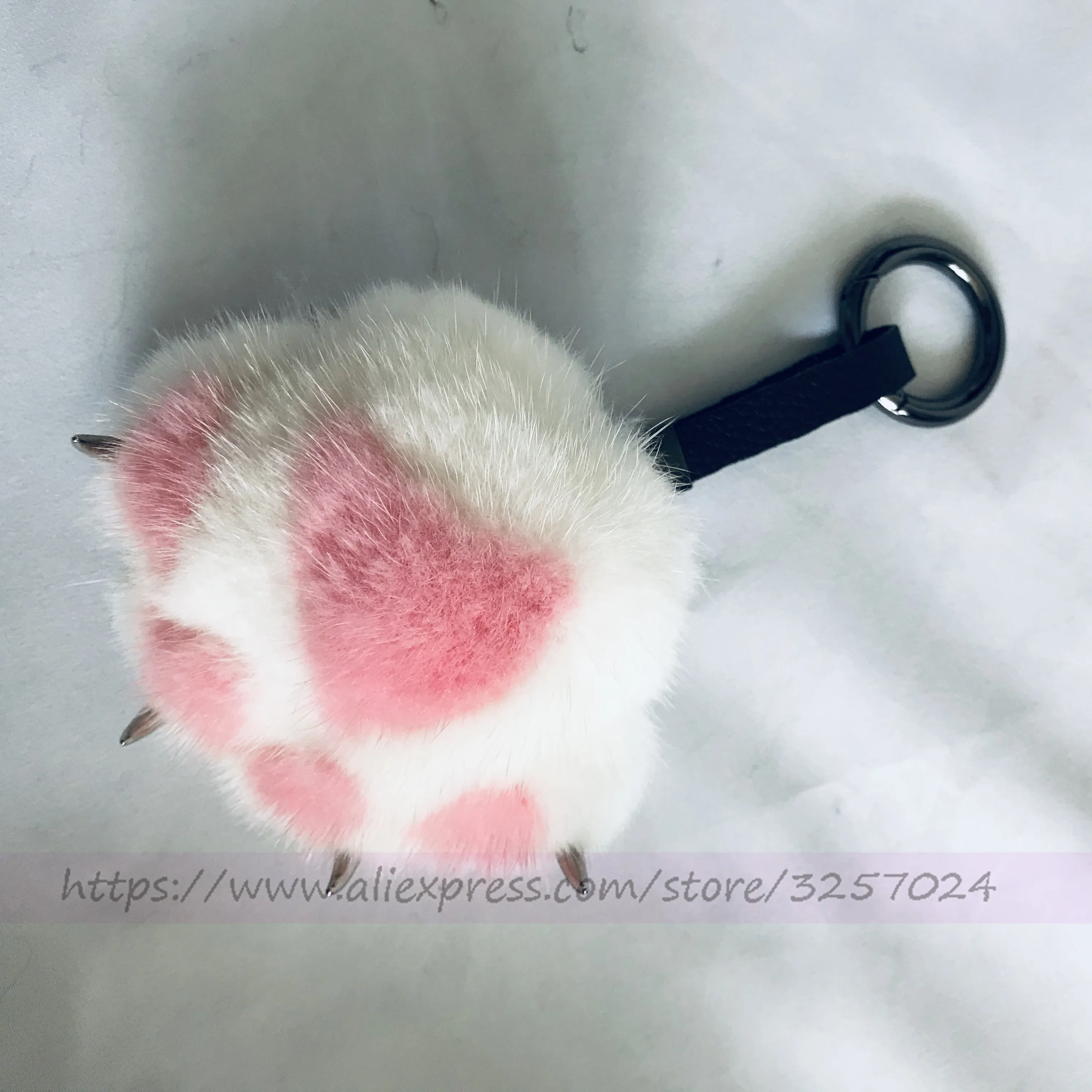 Magicfur милый маленький розовый коготь из натурального меха норки помпон подвеска