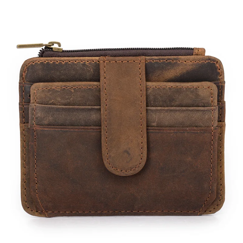 Винтаж Чехол-портмоне с отделением для карт из натуральной кожи Бизнес держатель