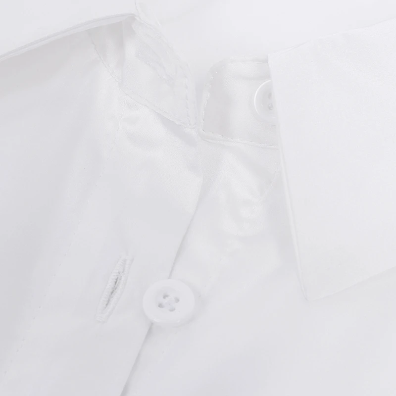 

Long Sleeve Silk White Blouse Turn Down Collar V Neck Sexy Tops and Blouses Female Autumn Office Lady Casual Shirts