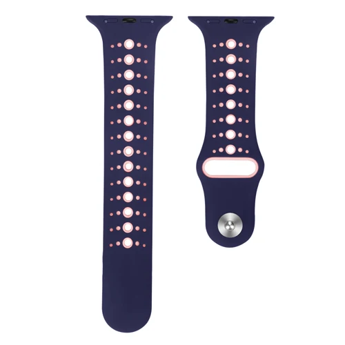 Blue powder Ремешок для apple watch band 4 5 44 мм 40 мм correa iwatch band 3 2 42 мм 38 мм спортивный силиконовый браслет ремень аксессуары для apple watch - Цвет ремешка: Blue powder