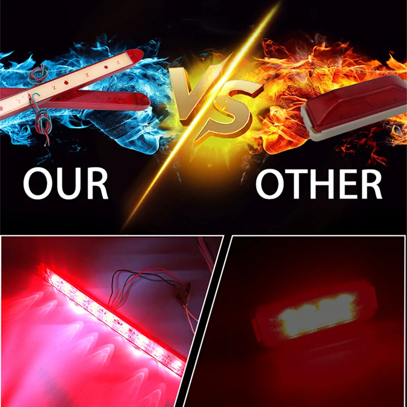 Красный светодиодный Динамический указатель поворота боковой габаритный задний