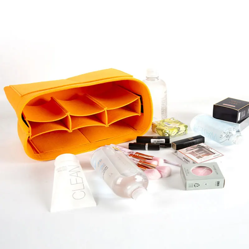 

Felt Cloth Inner Bag Women Fashion Handbag Multi-pockets Storage Cosmetic Organizer Bags Luggage Bags Accessories S/M/L/XL