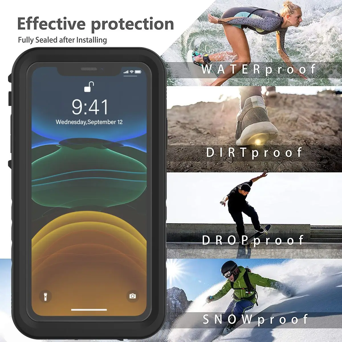 Водонепроницаемый чехол для IPhone 11 Pro Max спортивный телефона на открытом воздухе