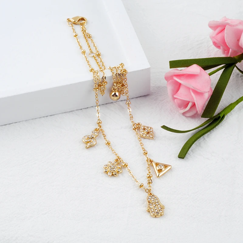 Изысканный кристалл геометрический ручной треугольник солнце ромб змея кулон