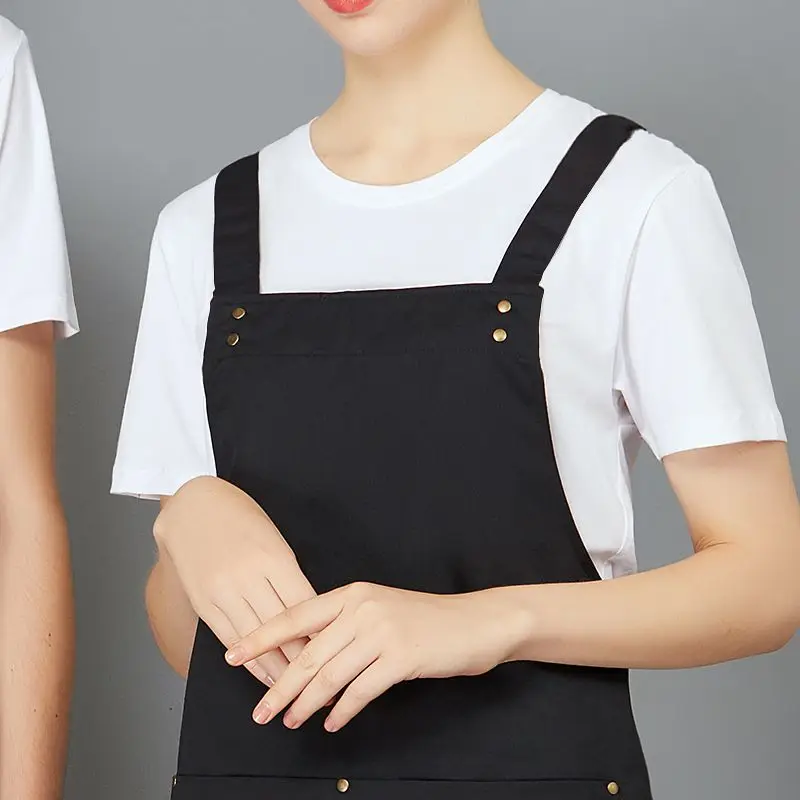 Кухонный фартук шеф-повара для приготовления пищи регулируемый крест-назад