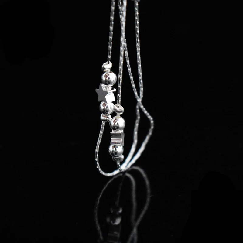 Новый модный простой дизайн маленькие браслеты из бисера серебро 925 пробы