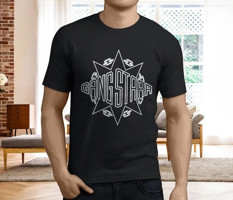 

New Popular Gangstarr Men Black T-Shirt Size S-3XLHigh Quality Men T Shirts top tee
