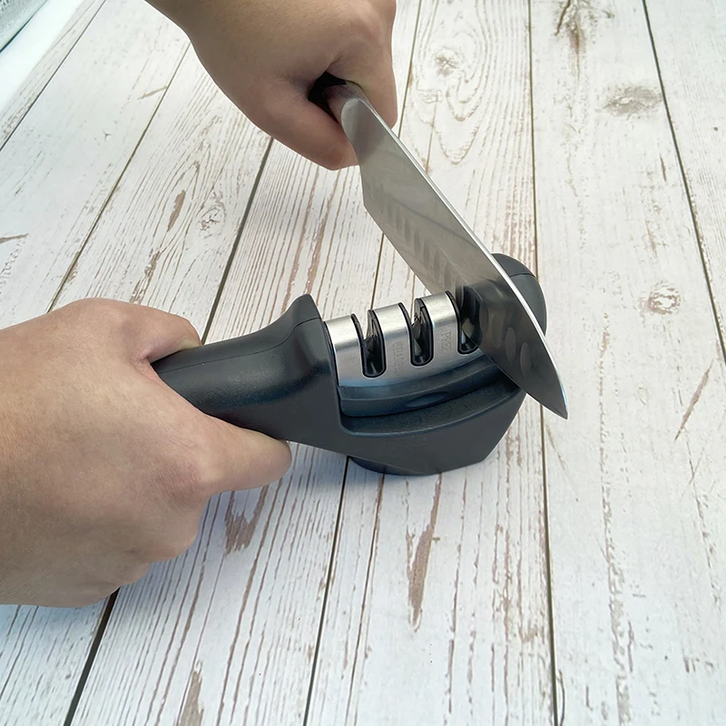Knife Sharpener 3 Stages ( Tungsten Diamond & Ceramic ) Steel Whetstone Kitchen Knives Sharpening Grindstone Grinder Stone Tools | Дом и