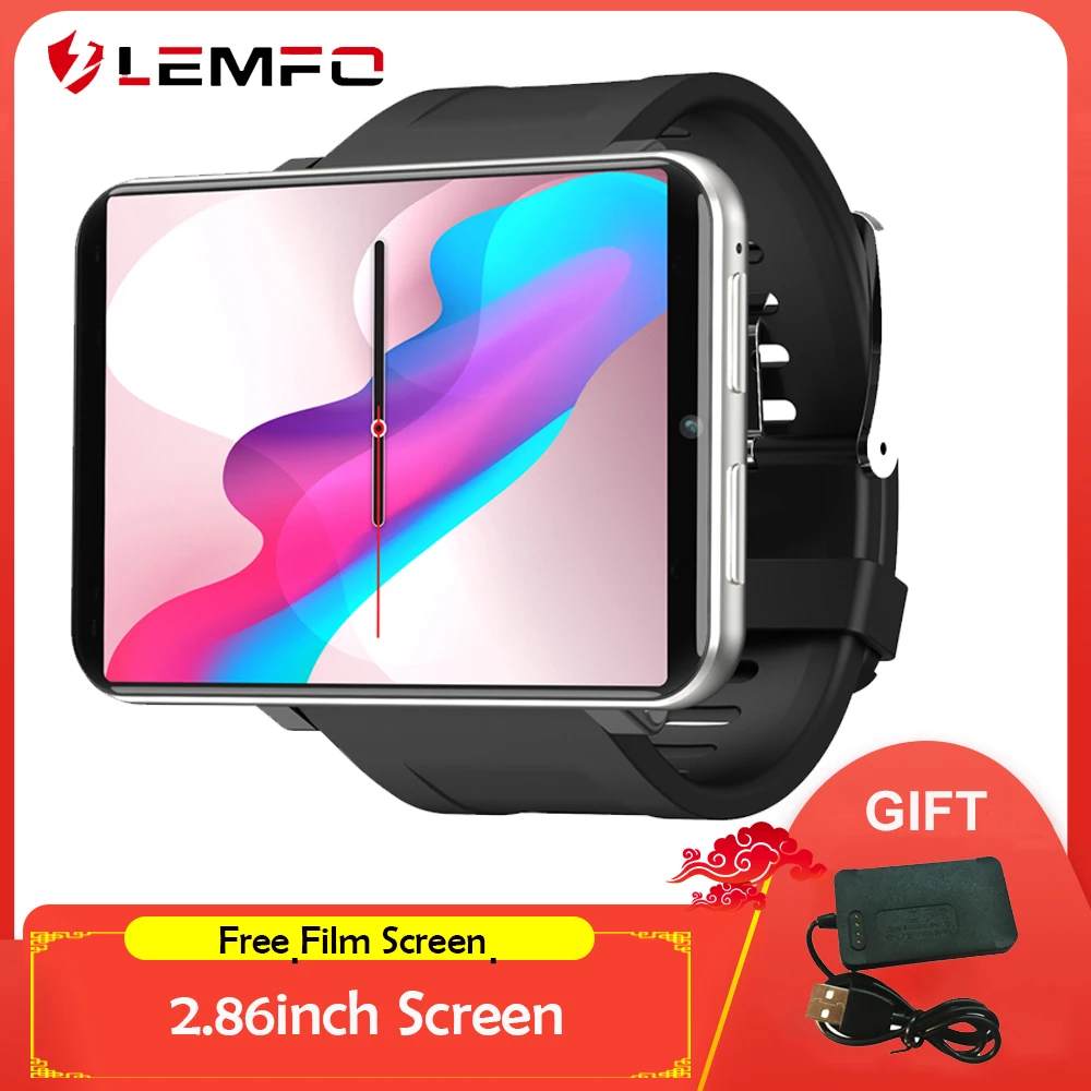 Умные часы LEMT 4G Android 7 1 3 Гб + 32 ГБ экран 2 86 дюйма поддержка SIM карты GPS Wi Fi