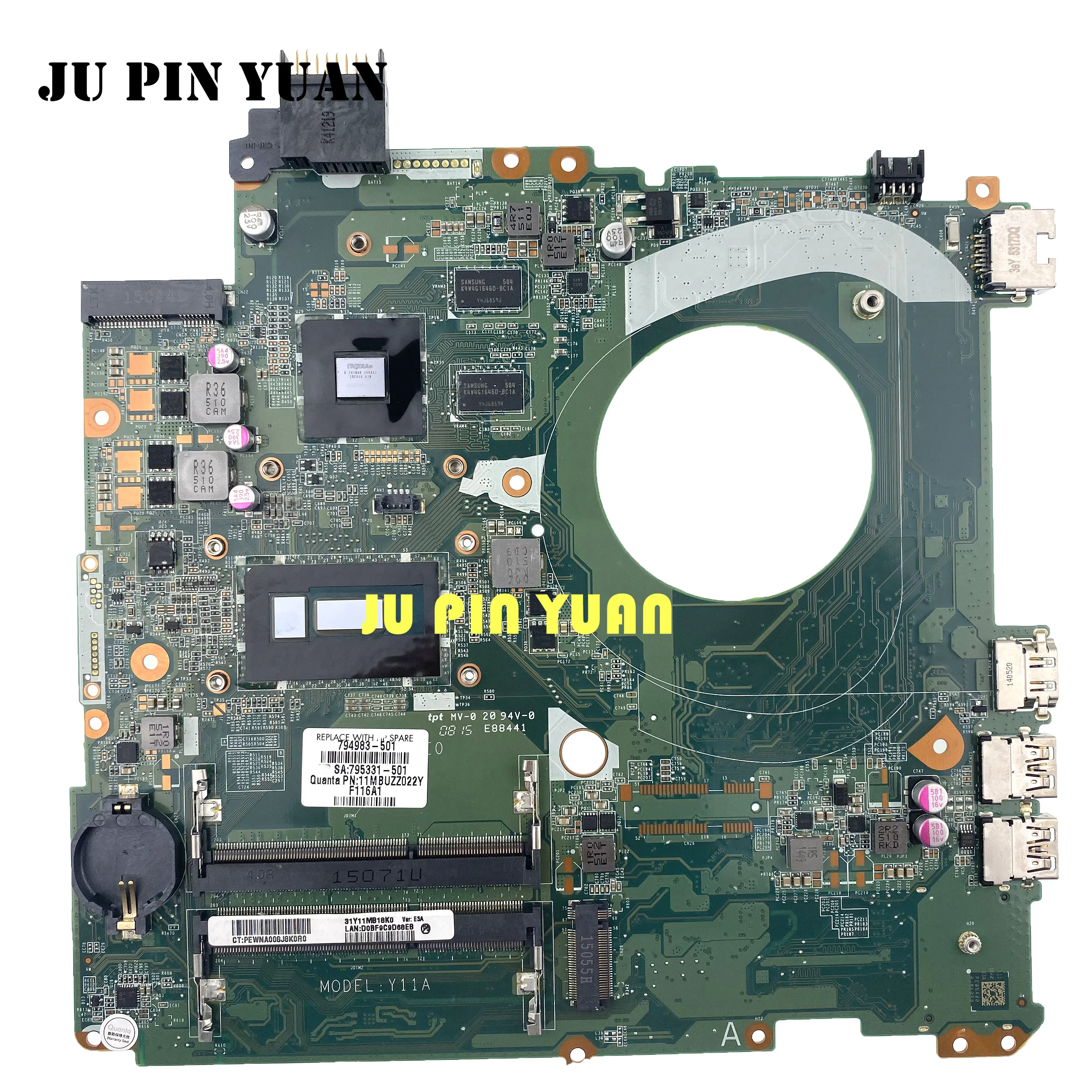 

Материнская плата для ноутбука HP ENVY 15-K 15t-k, материнская плата DAY11AMB6E0 794983-001 794983-501 794983-601 Вт/фотосессия, полностью протестирована