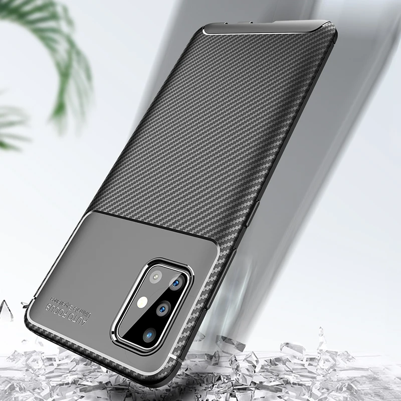 Чехол для Samsung Galaxy A51 мягкий силиконовый чехол накладка из углеродного волокна