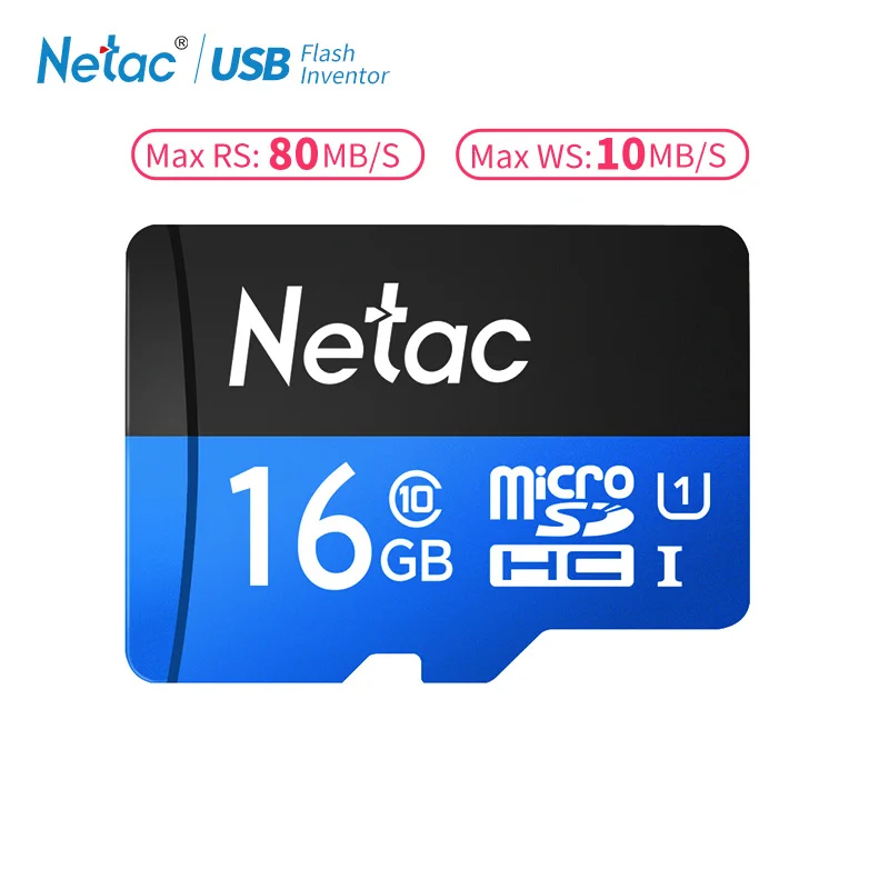 Netac класса 10 32 гб 64 гб, Micro SD карта, скорости чтения до 100 МБ/с. видео карта 16GB 128GB 256GB TF флэш-карта памяти для телефона Камера - Емкость: 16GB U1 P500