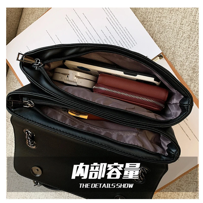 

Luxury Designer PU Leather Women's Shoulder Bag Fashion Chain Messenger Bags For Ladies Shopper Female Bag De Luxe Femme Bolsas