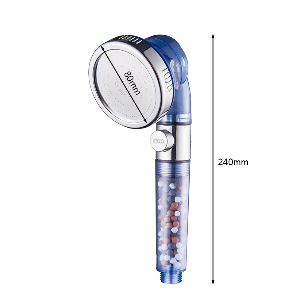

High Pressure Filter Handheld Shower Bath Heads Set SPA Nozzle Bathroom Accessories Water Saving Bathing Sprayer Ion Hose Base
