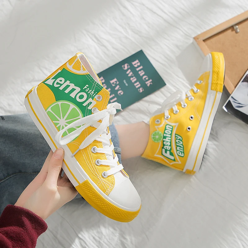 Кеды женские с высоким верхом повседневные холщовые кроссовки на платформе