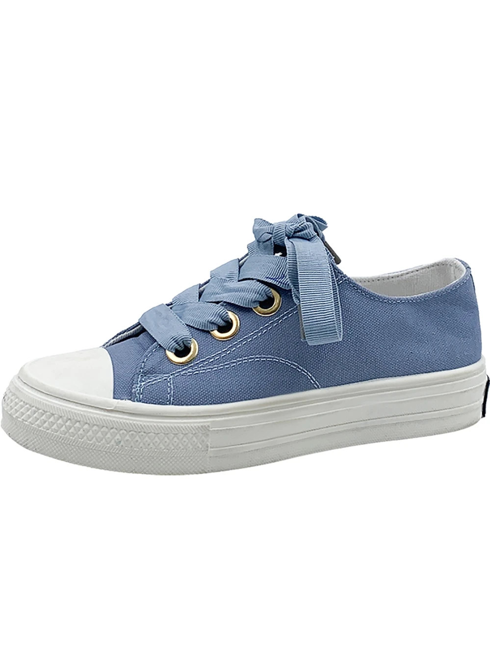 

Spring And Autumn Hot Sale College Style Platform Lace-Up Ladies Canvas Shoes Simple Solid Color Ladies Single Shoes Fashion.