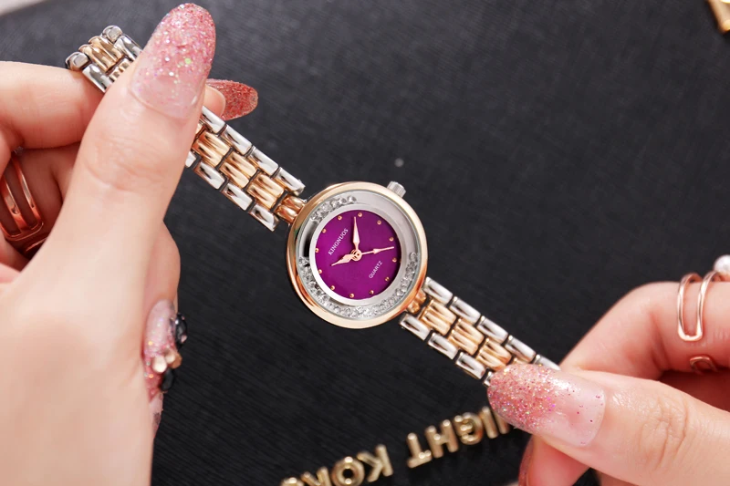 KINGNUOS Gold Bangle Bracelet Luxury Watches Stainless Steel Retro Ladies Quartz Wristwatches Fashion Casual Women Dress Watch enlarge