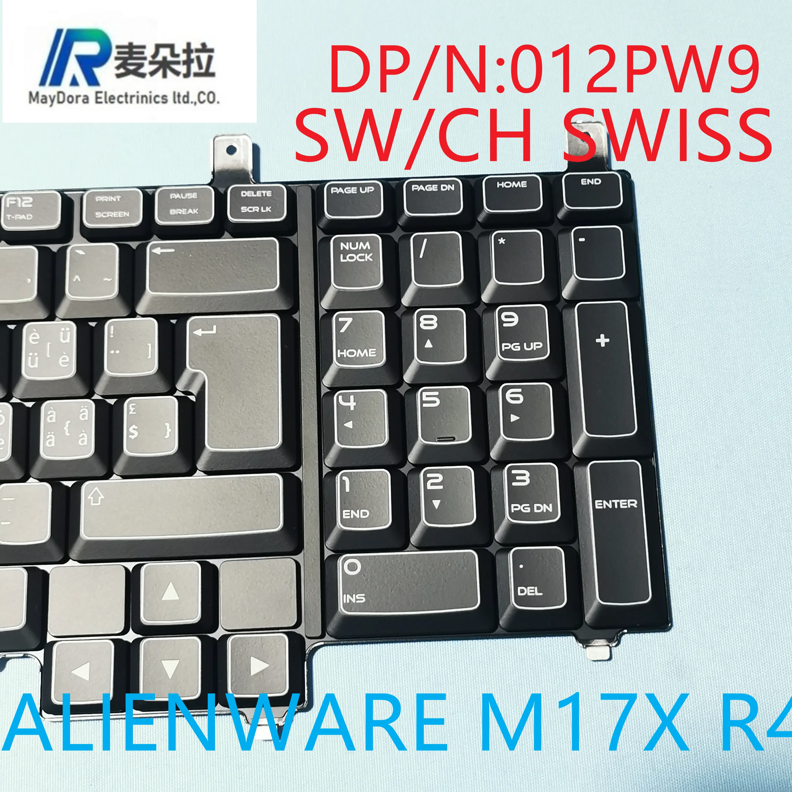 Клавиатура SW/CH RGB для ноутбука DELL ALIENWARE M17X R4 M18X R2 с зеленой лентой 012PW9 | Компьютеры и