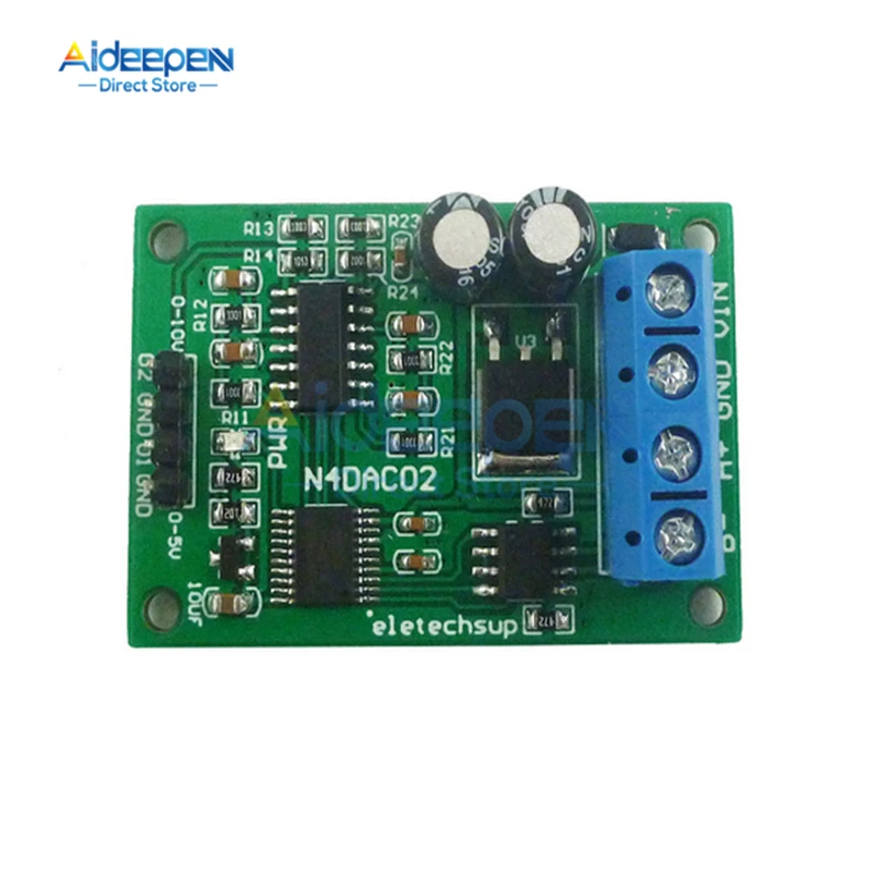 Аналоговый преобразователь DAC to напряжение DC 12 В 2 канала Φ 0-5 в 0-10 PWM RS485 Modbus RTU Board |