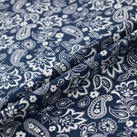 navy bottom paisley pure cotton fabric for dress shirt bazin riche vestidos tissu telas por metro african tissus stoffen tecidos